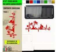 Adesivo sticker camper AMORE MARE VACANZA INFRADITO PASSIONE BARCA cod.2435