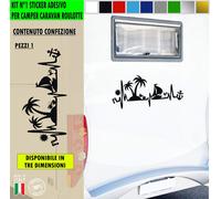Adesivo sticker camper AMORE MARE VACANZA INFRADITO PASSIONE BARCA cod.2435