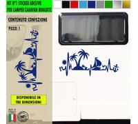 Adesivo sticker camper AMORE MARE VACANZA INFRADITO PASSIONE BARCA cod.2435