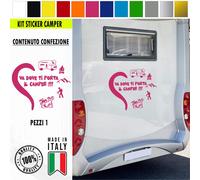 Adesivo sticker camper frase frasi VA DOVE TI PORTA IL CAMPER vari colori c.1974