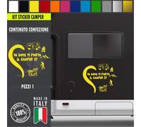 Adesivo sticker camper frase frasi VA DOVE TI PORTA IL CAMPER vari colori c.1974