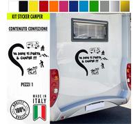 Adesivo sticker camper frase frasi VA DOVE TI PORTA IL CAMPER vari colori c.1974