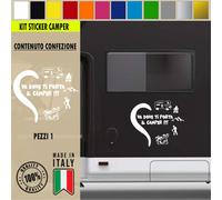 Adesivo sticker camper frase frasi VA DOVE TI PORTA IL CAMPER vari colori c.1974
