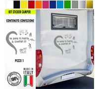 Adesivo sticker camper frase frasi VA DOVE TI PORTA IL CAMPER vari colori c.1974