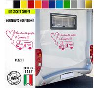 Adesivo sticker camper frase frasi VA DOVE TI PORTA IL CAMPER vari colori c.1978