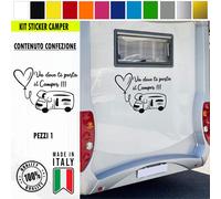 Adesivo sticker camper frase frasi VA DOVE TI PORTA IL CAMPER vari colori c.1978