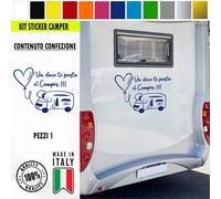 Adesivo sticker camper frase frasi VA DOVE TI PORTA IL CAMPER vari colori c.1978