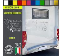 Adesivo sticker camper frase frasi VA DOVE TI PORTA IL CAMPER vari colori c.1978