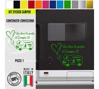 Adesivo sticker camper frase frasi VA DOVE TI PORTA IL CAMPER vari colori c.1978