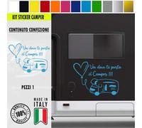 Adesivo sticker camper frase frasi VA DOVE TI PORTA IL CAMPER vari colori c.1978