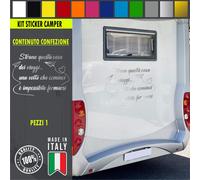 Adesivo sticker camper frase frasi VIAGGIARE IL NOSTRO AMORE vari colori c.1980