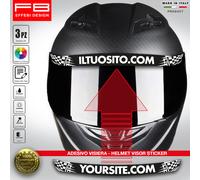 Adesivo Sticker Casco Visiera Auto Moto Personalizzabile con il TUO SITO WEB