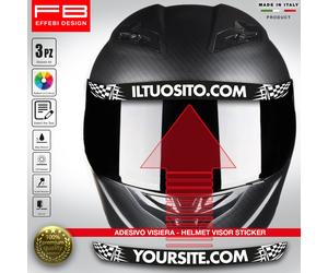 Adesivo Sticker Casco Visiera Auto Moto Personalizzabile con il TUO SITO WEB
