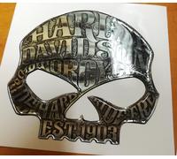 ADESIVO STICKER MODELLO HARLEY DAVIDSON MOTORCYCLES WILLIE G. SKULL CROMO