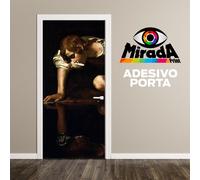 ADESIVO STICKER PER PORTA Caravaggio Narciso TOP QUALITY ARTE pittura NEW art