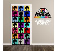 ADESIVO STICKER PER PORTA POP ART THE BEATLES Andy Warhol colori TOP QUALITY