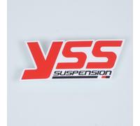 Adesivo sticker YSS Suspension rosso bianco nero per moto