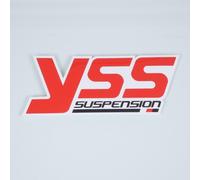 Adesivo sticker YSS Suspension rosso bianco nero per moto