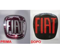 ADESIVO STICKERS 3D FREGIO LOGO FIAT DUCATO CAMPER BAULE ANTERIORE 90 X 82 CARB