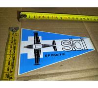 Adesivo Stickers Vintage Pubblicitario Da Collezione Augusta SF260 TP Aereo Siai