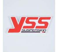Adesivo stickers YSS Suspension rosso bianco nero per moto