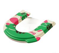 Adesivo stile EVA copri tavoletta per WC, impermeabile, progettato per WC standard a forma di O a V e a forma di U, con stampe animali (cane)
