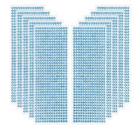Adesivo Strass Adesivi Fogli di Perline Multicolor Autoadesivi per Scrapbooking 10 Fogli/ 5040PCS Rotondi Gemme di Cristallo Foglio per DIY Artigianato Abbellimenti Decorazione (Blu)