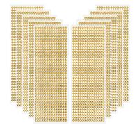 Adesivo Strass Adesivi Fogli di Perline Multicolor Autoadesivi per Scrapbooking 10 Fogli/ 5040PCS Rotondi Gemme di Cristallo Foglio per DIY Artigianato Abbellimenti Decorazione (Giallo)