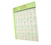 Adesivo Tabella Accordi per Ukulele Verde in Pvc Colla