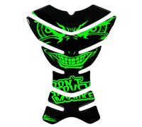 Adesivo Tankpad 3D occhi malvagi non toccano la mia moto verde neon: Forma 5