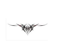 Adesivo tatuaggio tatuaggio temporaneo linea a spirale nera impermeabile modello simmetrico di lunga durata tatuaggio finto per donna(SS-057)