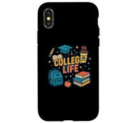 Adesivo tema vita universitaria Custodia per iPhone X/XS