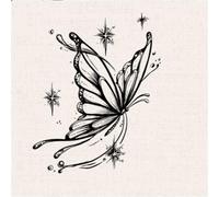 Adesivo temporaneo per tatuaggio a base di erbe a forma di farfalla che copre la cicatrice sulla clavicola, impermeabile, dura due settimane, semipermanente, tatuaggi finti