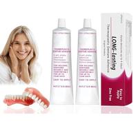 Adesivo Termoplastico per Protesi,2 pezzi Crema Adesiva per Protesi,Cuscinetto Adesivo per Protesi,Adesivo per Protesi Dentale,Adesivo Termoplastico Per Protesi Dentali Stringe Protesi