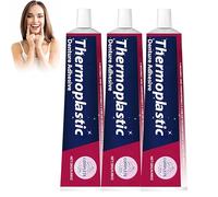 Adesivo termoplastico per protesi, colla per la riparazione di dentiere, tenuta confortevole, migliora il comfort orale, facile da usare, per protesi totali e parziali, 28 g (3Pezzo)