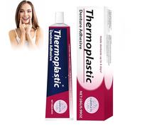 Adesivo termoplastico per protesi, colla per la riparazione di dentiere, tenuta confortevole, migliora il comfort orale, facile da usare, per protesi totali e parziali, 28 g (1Pezzo)