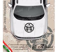 Adesivo teschio per Renegade per cofano TESCHIO stella rovinata