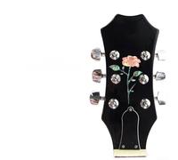 Adesivo unico per collo di chitarra, per modifiche personalizzate, adatto per chitarre elettriche, basso e ukulele (rosa rossa)