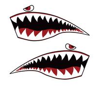 Adesivo Vinile Warhawk Tiger Volante Alettoni Squalo 12" X 6" War Hawk