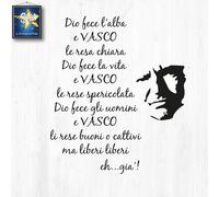Adesivo Wall Sticker VASCO ROSSI immagine piu' frese, liberi liberi, eh gia'