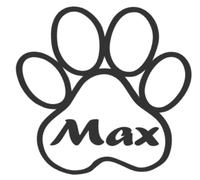 Adesivo zampe zampe di cane zampe di gatto con nome a scelta adesivo auto 180/1