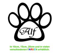 Adesivo zampe zampe di cane zampe di gatto con nome a scelta adesivo auto 213