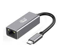 Adesso Adattatore di rete AUH-5000 da USB-C a Ethernet, velocità Gigabit, custodia in lega di alluminio, indicatore LED, Plug & Play, compatibile con Windows, Mac OS, Chrome OS, Linux, conforme TAA
