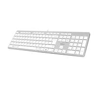 Adesso EasyTouch AKB-730UW-UK - Tastiera con interruttore a forbice multi-OS USB C con tasti di scelta rapida AI Copilot, tastiera di tipo C con hub, porte USB-A/C integrate e AUX da 3,5 mm, design
