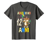 Adesso Ho 12 Animale Anni Leopardo Compleanno Maglietta, Bambini, Asfalto, 8 Anni