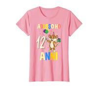 Adesso Ho 12 Animale Anni Leopardo Compleanno Maglietta, Donna, Rosa, XL