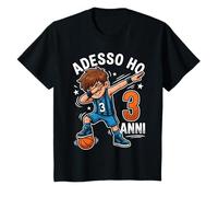 Adesso Ho 3 Anni Compleanno Ragazzo Basket Pallacanestro Maglietta