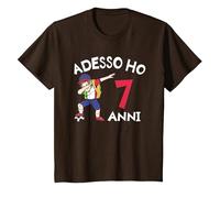 Adesso Ho 7 Anni 7° Compleanno Maglietta, Bambini, Marrone, 3 Anni