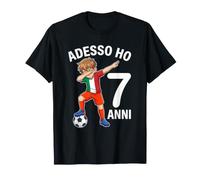 Adesso Ho 7 Anni Calcio Dab Bambino Compleanno Italia Maglietta