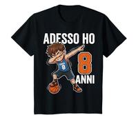 Adesso Ho 8 Anni Compleanno Ragazzo Basket Pallacanestro Maglietta